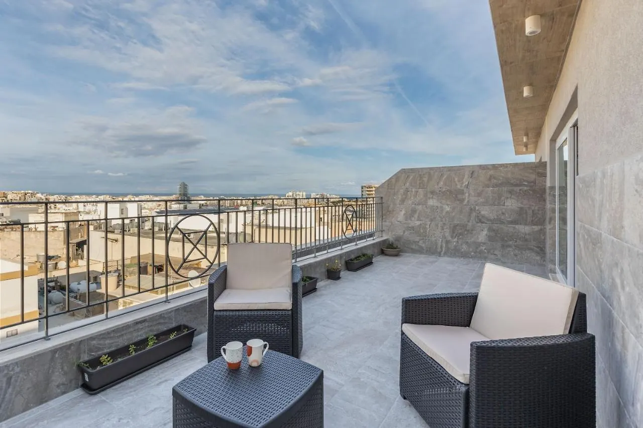 Terrace View- A Charming Two Bedrooms Penthouse Ac-Wifi Msida 0*,